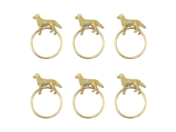 Anel para Guardanapos com Forma de Cachorro Bonito Naievear 6 Peças/conjunto de Liga Exquisita para Cozinha