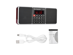 Rádio Fm Estéreo 87.5-108mhz Com Memória, Tf, Usb, Mp3, Chamadas Handsfree E Alto-falante Portátil Vermelho