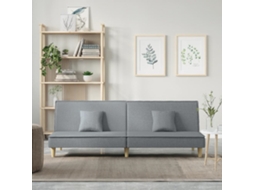 Vidaxl Sofá-cama Tecido Cinzento-claro