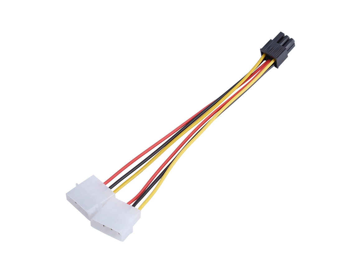 Adaptador Conector De Cabo De Alimentação Ide Y Pci-e 2 Ide Dual 4 Pinos Ide Macho Para 6 Pinos Fêmea