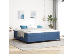 Cama Azul 200x200 Cm Tecido Corduroy