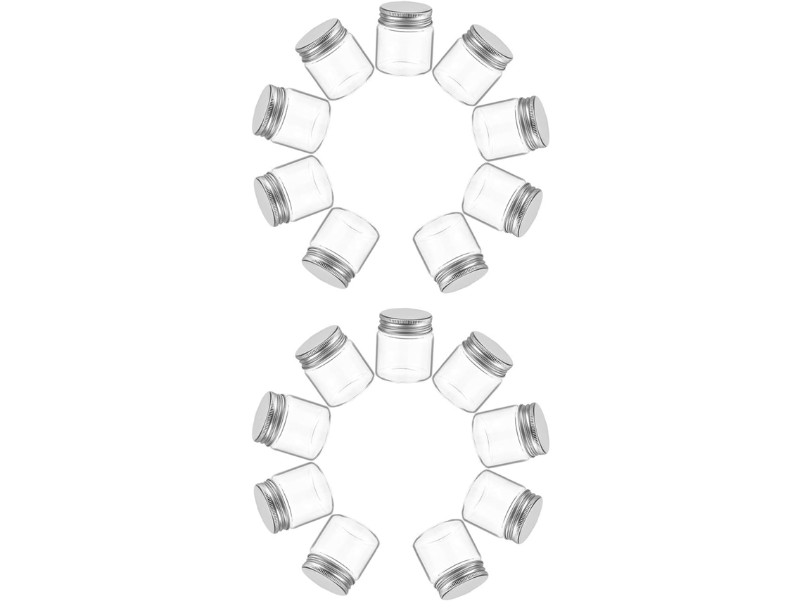 Conjunto De 30 Mini Potes Vidro Cabilock Com Tampas Herméticas, 50ml, Para Armazenamento Diário, Com Vedação Hermética E