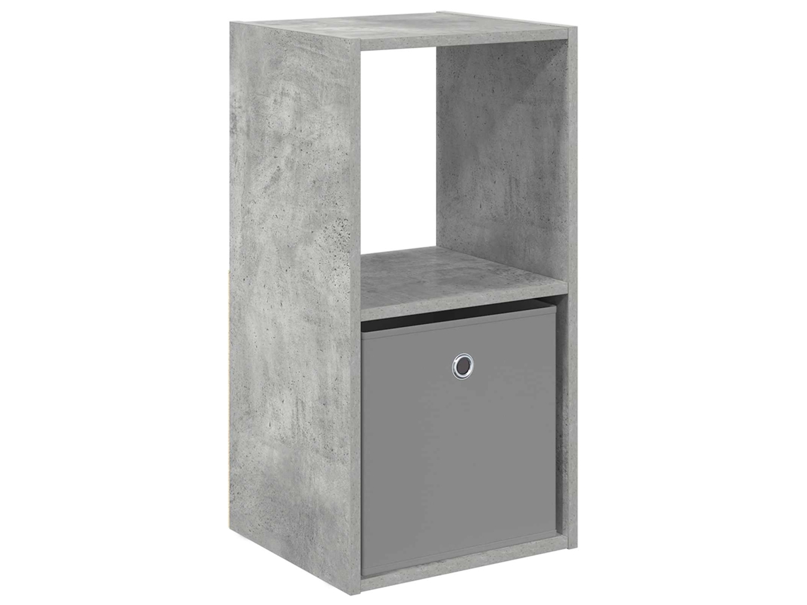 Conjunto 1 Mesa-de-cabeceira Vidaxl Cinzento Derivados De Madeira (35 X 32 X 68,5 Cm)