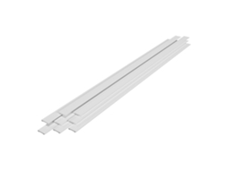 Conjunto de 8 Rodapés de Plástico Ps Coevorden 195X7Cm Branco NEU.HAUS