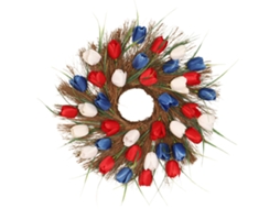 Laxiscreed Arranjo De Tulipas Para Porta E Parede, Decoração Floral Com Vinha De 40cm