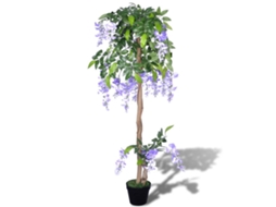 Glicínia Artificial Com Vaso 120 Cm