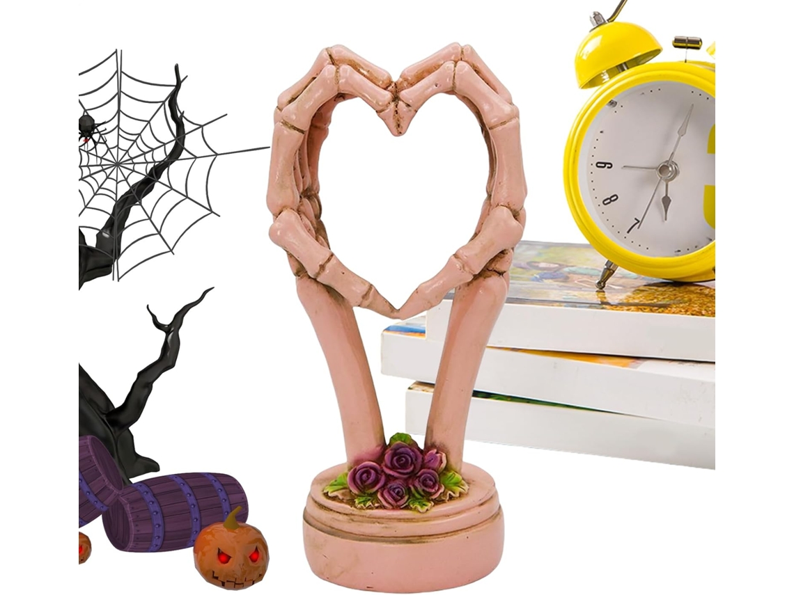 Escultura Decorativa Divertida De Mão Em Forma De Coração, Feita De Resina, Para O Halloween |