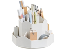 Organizador Giratório para Materiais de Arte, Porta, Canetas com 9 Compartimentos, Caixa para Guardar Canetas, Mesa de Arte Infantil BRILVIBERA