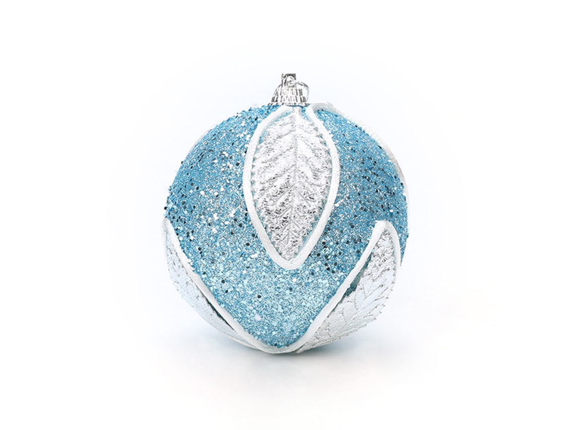 Conjunto de 8 Bolas de Natal com Glitter, Decoração de Árvore ou Teto LAXISCREED
