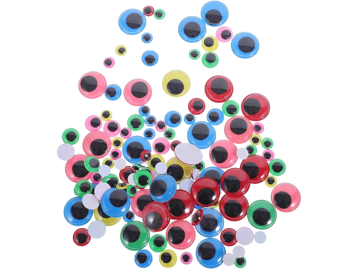 150 Olhos Móveis Para Bonecas, Autoadesivos, Redondos
