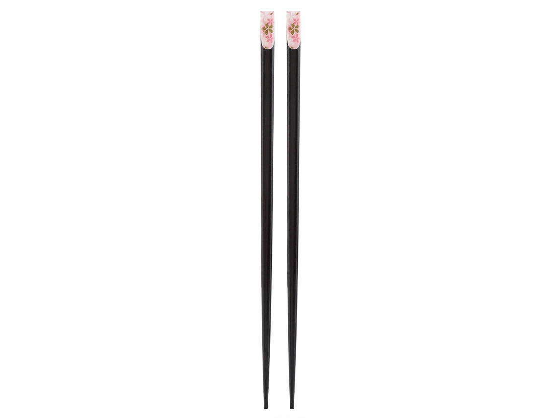1 Par de Hashi de Madeira Reutilizáveis com Padrão de Sakura | S/MARCA