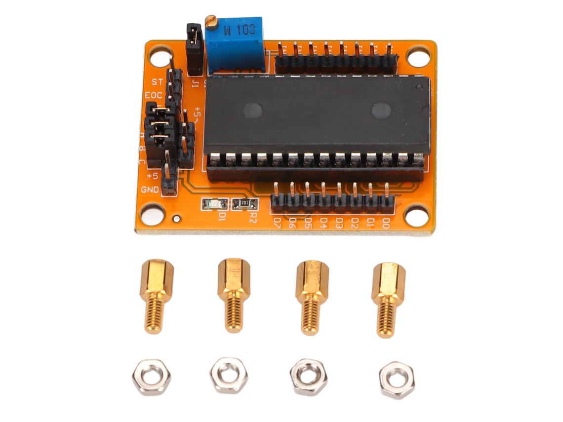Módulo Conversor Analógico-digital Adc0809 8 Bits Com Potenciômetro De Precisão