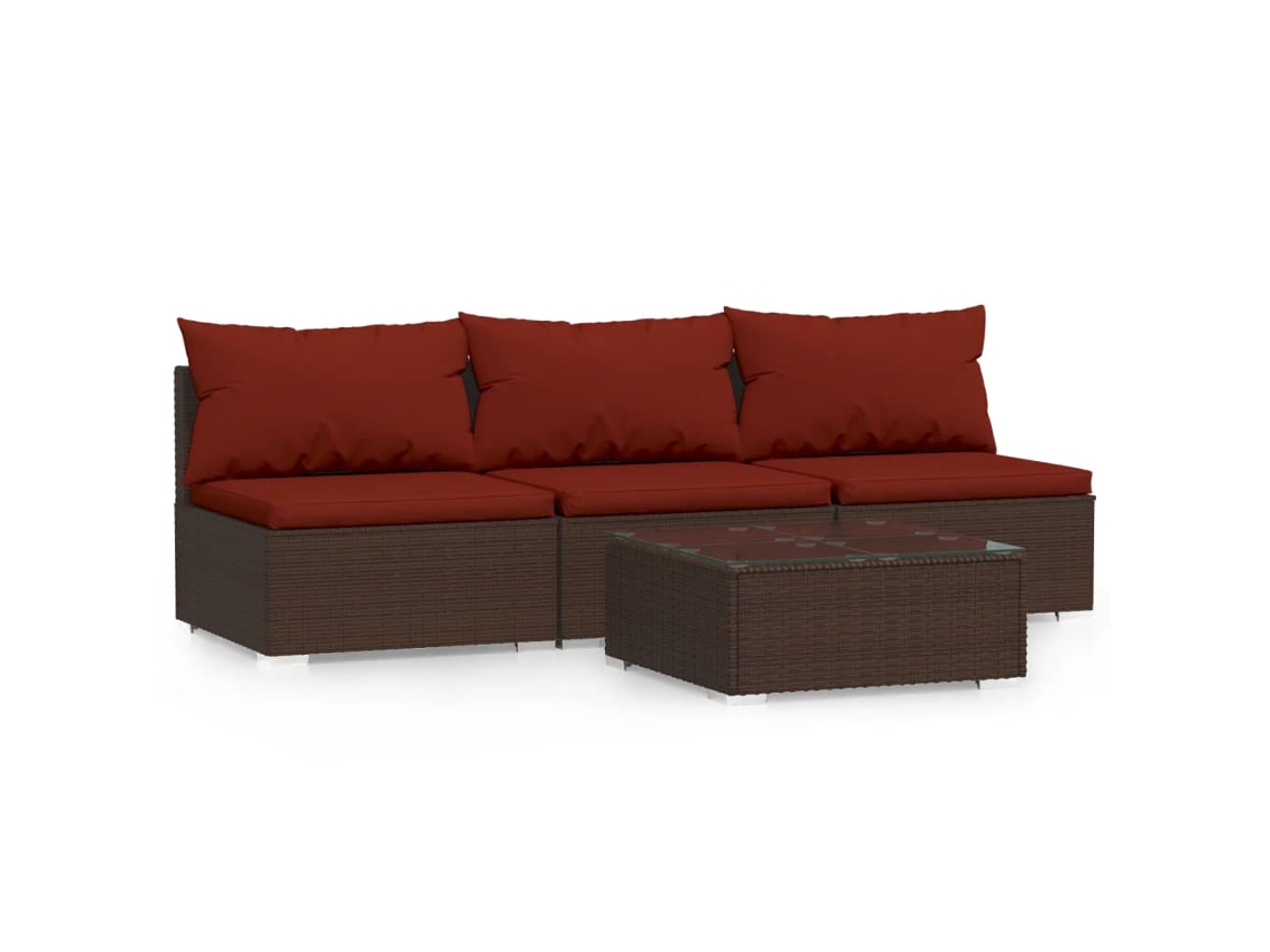 Garden Lounge Set, Garden Lounge Sets Vidaxl Marrom Rattan / Vime (n/a)