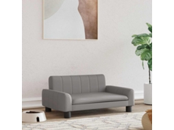 Vidaxl Cama 70x45x30 Cm Couro Artificial Cinzento