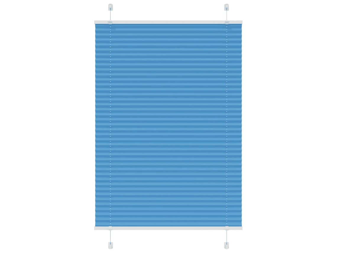 Vidaxl Azul Plissada Cega 95x150 Cm Largura Tecido 94,4 Cm Poliéster