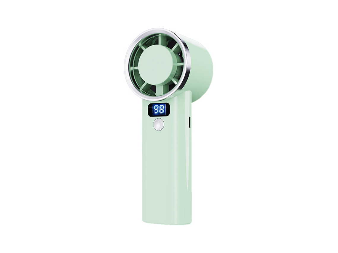 Ventilador Portátil Verde Menta: Resfriamento Portátil Com Bateria De Longa Duração
