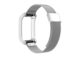 Bracelete Para Xiaomi Mi Band 7 Pro - Metal - Fivela Milanesa Integrada - Estrutura Em Aço Inoxidável Prata