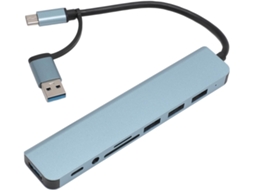 Hub Usb-c, Adaptador Usb 3.0 Multiportas 8 Em 1, Tipo C Com