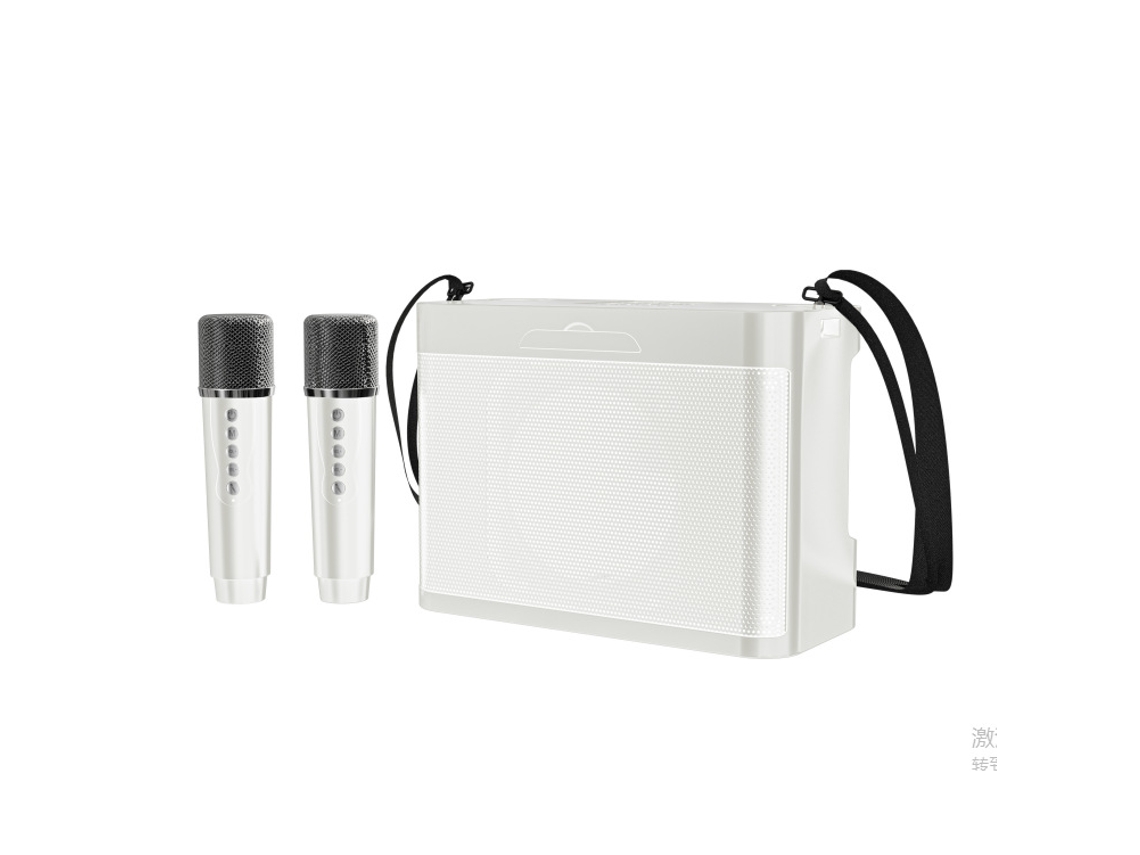 Alto-falante Bluetooth MDUG portátil de 20 W com microfone duplo, cor branca
