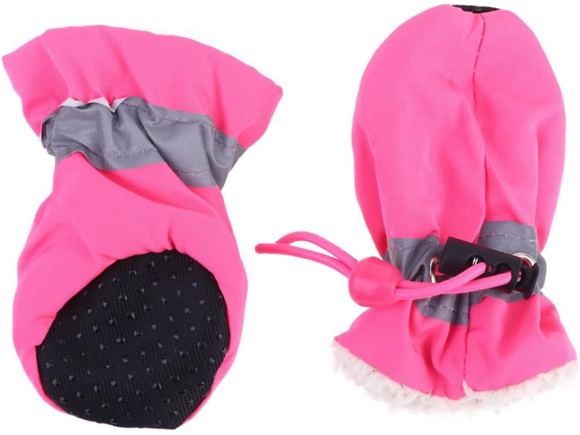 Conjunto De 4-botas Antiderrapantes Cães Com Ajuste Elástico