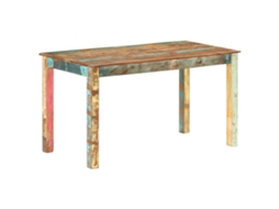Vidaxl Mesa De Jantar 140x70x76 Cm Madeira Recuperada Maciça