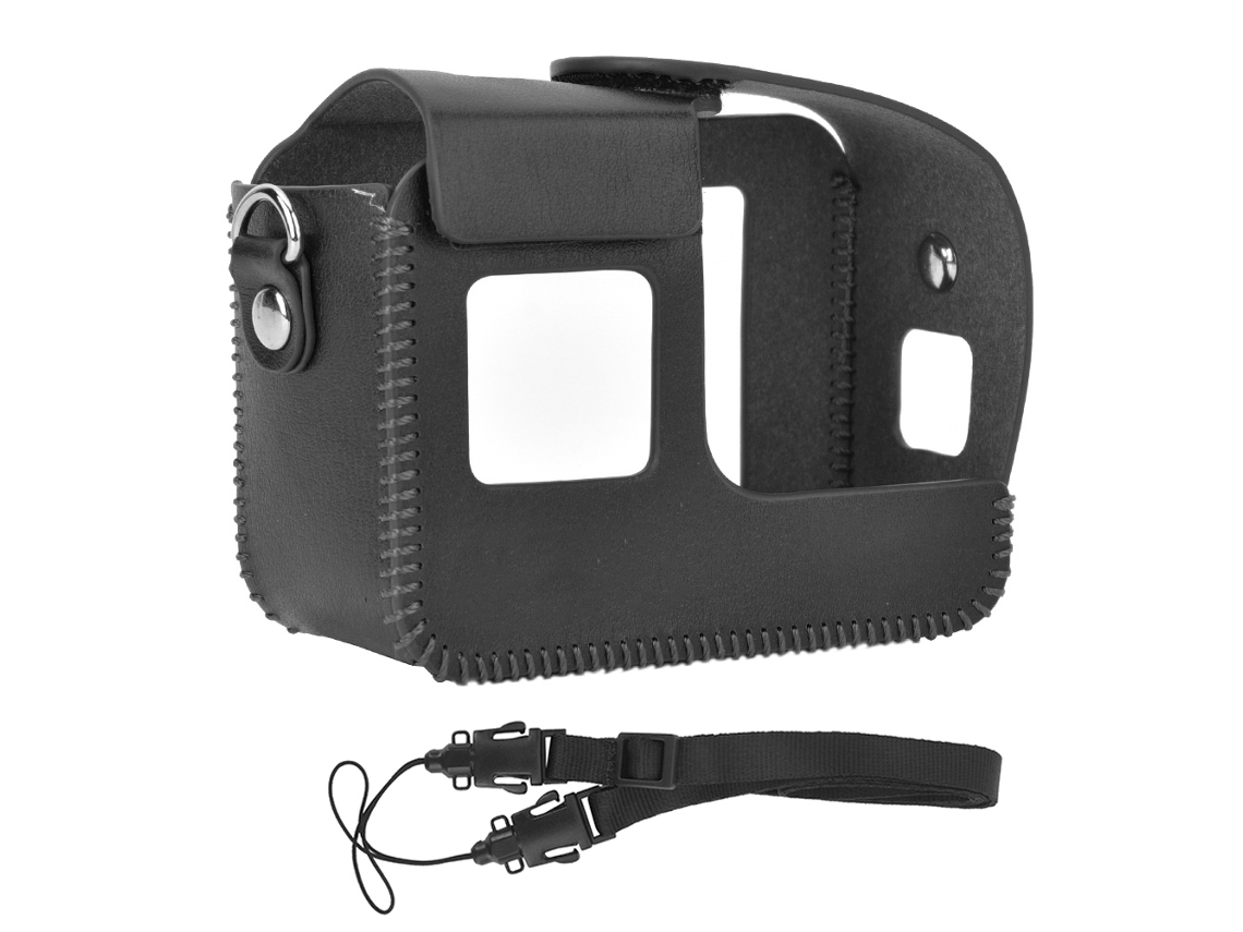 Cubre Protector Para Câmera Esportiva Couro Pu Compatível Com Gopro