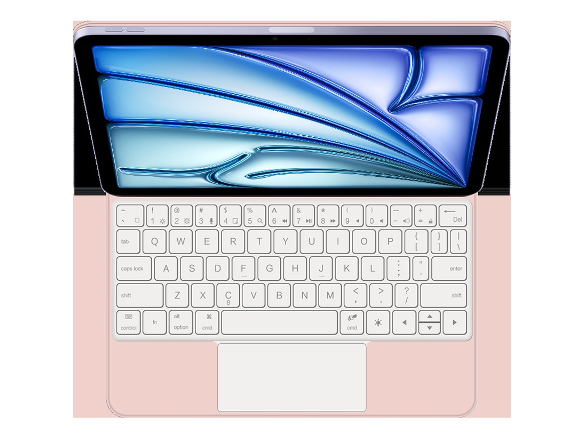 Capa de Teclado Bluetooth Omni para iPad Air 13" 2024, com teclado Magic Keyboard, rosa | XIAOMOYU