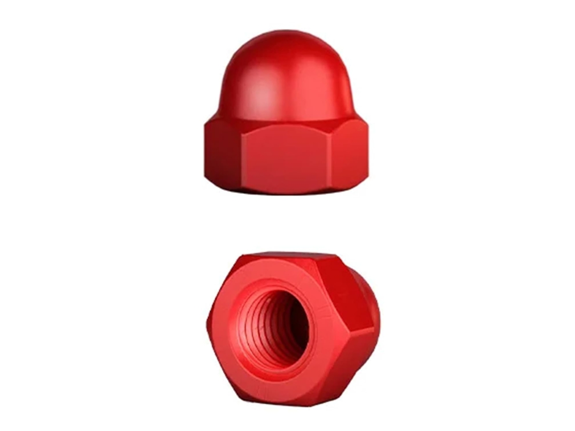 Porcas Sextavadas Com Tampa Semicircular De Plástico, Nas Cores Vermelha, Amarela E Azul, Nas Cores Vermelha, M3 E M20