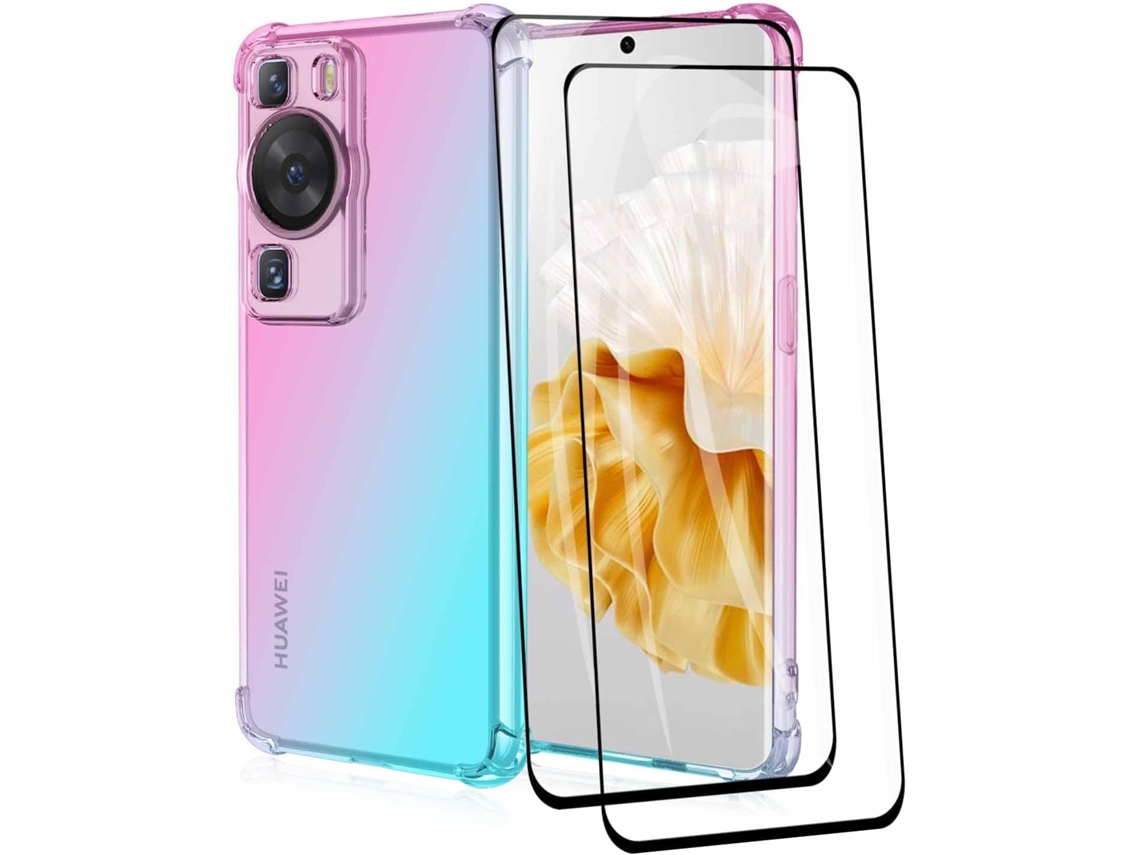 Capa Gradiente Protetora Ro para Huawei P60 Pro HONGWE. Textura Macia Anti-Choque Transparente