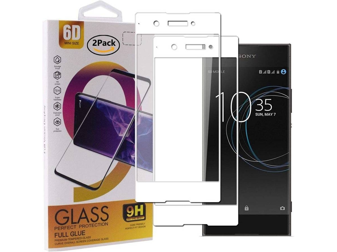 Película Vidro Temperado Sony Xperia XA1 HONGWE. Cobertura Completa Branco