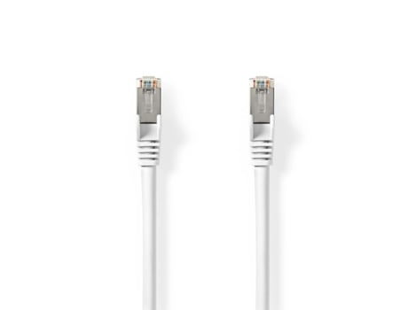 Cabo de Rede RJ45 CAT8.1 S/FTP Branco (25cm) - 