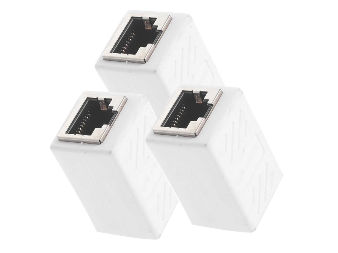 Adaptador De Cabo Ethernet De 3 Peças, Compatível Com Cat6, Cat5e E Cat5