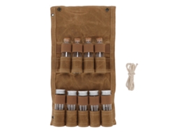 Portátil de Temperos Primerox com 9 Frascos de Vidro para Acampamento Outdoor Khaki