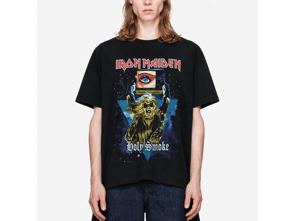 Iron Maiden Holy Smoke Space Triangle T-shirt Unisex Adults Size:xxxl