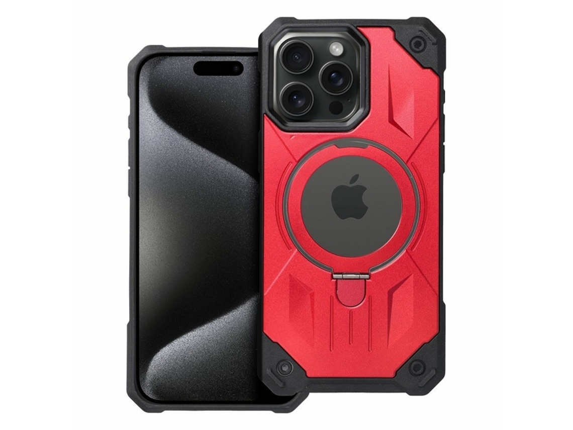 Estojo Armor Mag Magsafe para iPhone 15 Pro Max GENERIC Vermelho