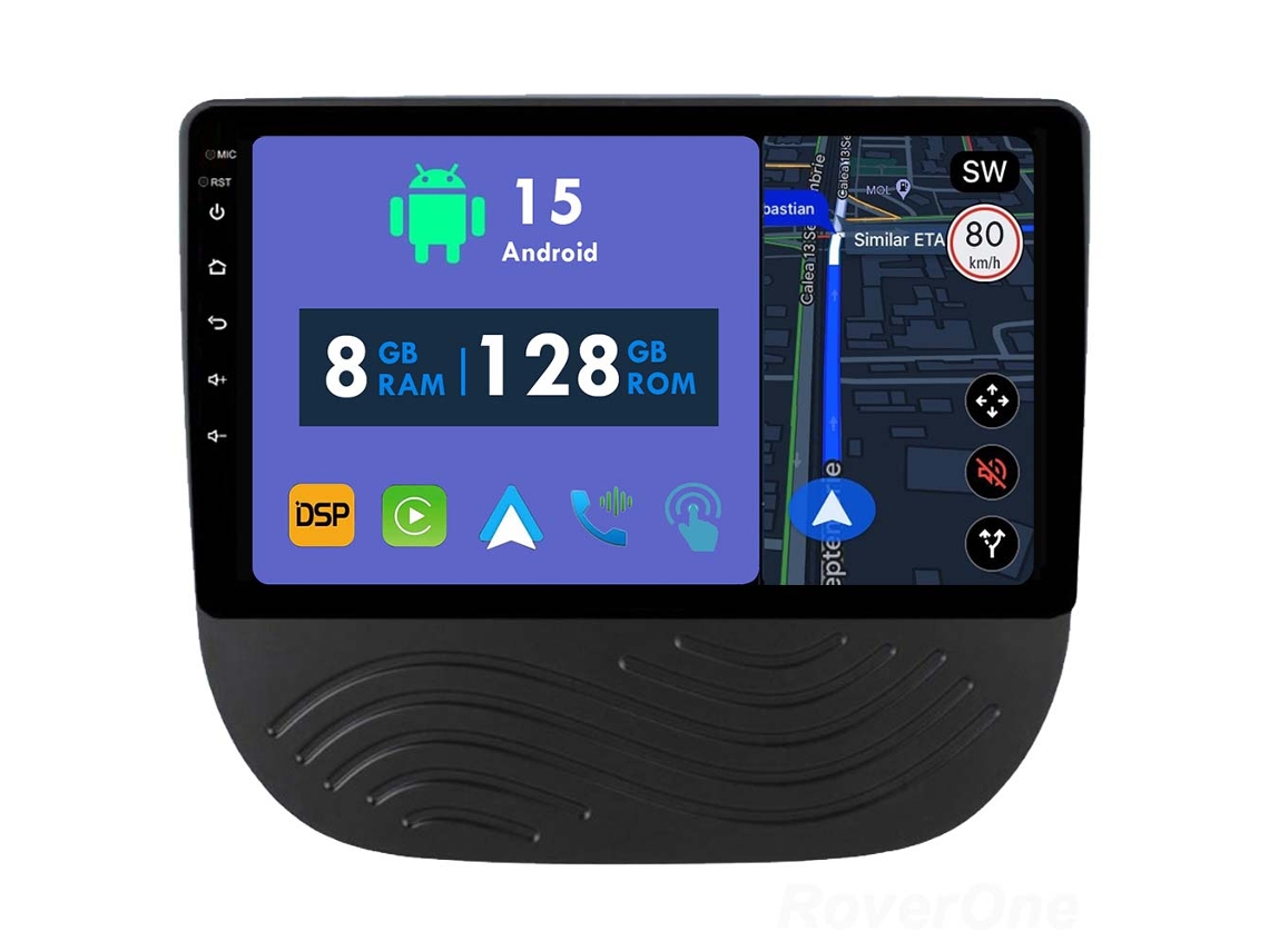 Auto Rádio Carro Bluetooth Autoradio 8GB RAM 128G ROM CarPlay Navegação GPS Ecrã Táctil RoverOne para Chevrolet Malibu 9 2015-2023  
