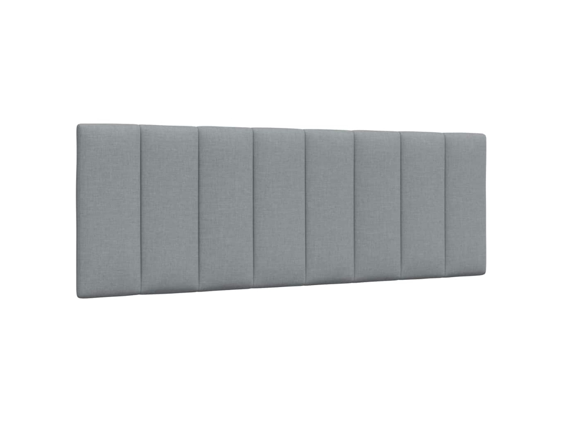 Vidaxl Almofadão De Cabeceira Hanko 140 Cm Tecido Cinzento-claro