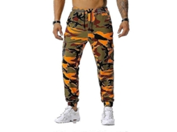 Calças Longas Mom Jeans De Algodão Misturado Com Cintura Média Sem Cinto E Abertura De Perna Pequena Para Uso Diário Laranja