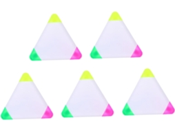 5 Caneta, para Material Escolar, Conjunto de 5 Canetas Marcadoras Fluorescentes Triangulares CHABERLU