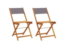 Folding Chair, Folding Chairs Vidaxl Antracite Madeira De Acácia (n/a)