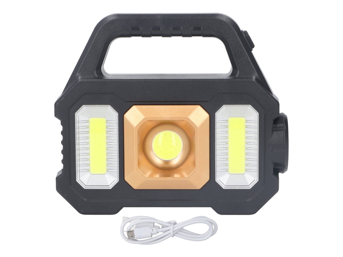 2026 lanterna Led Portátil de 2400lm com Luz Frontal Cob, Lateral, Recarregável Via Usb e Solar, Foco Potente