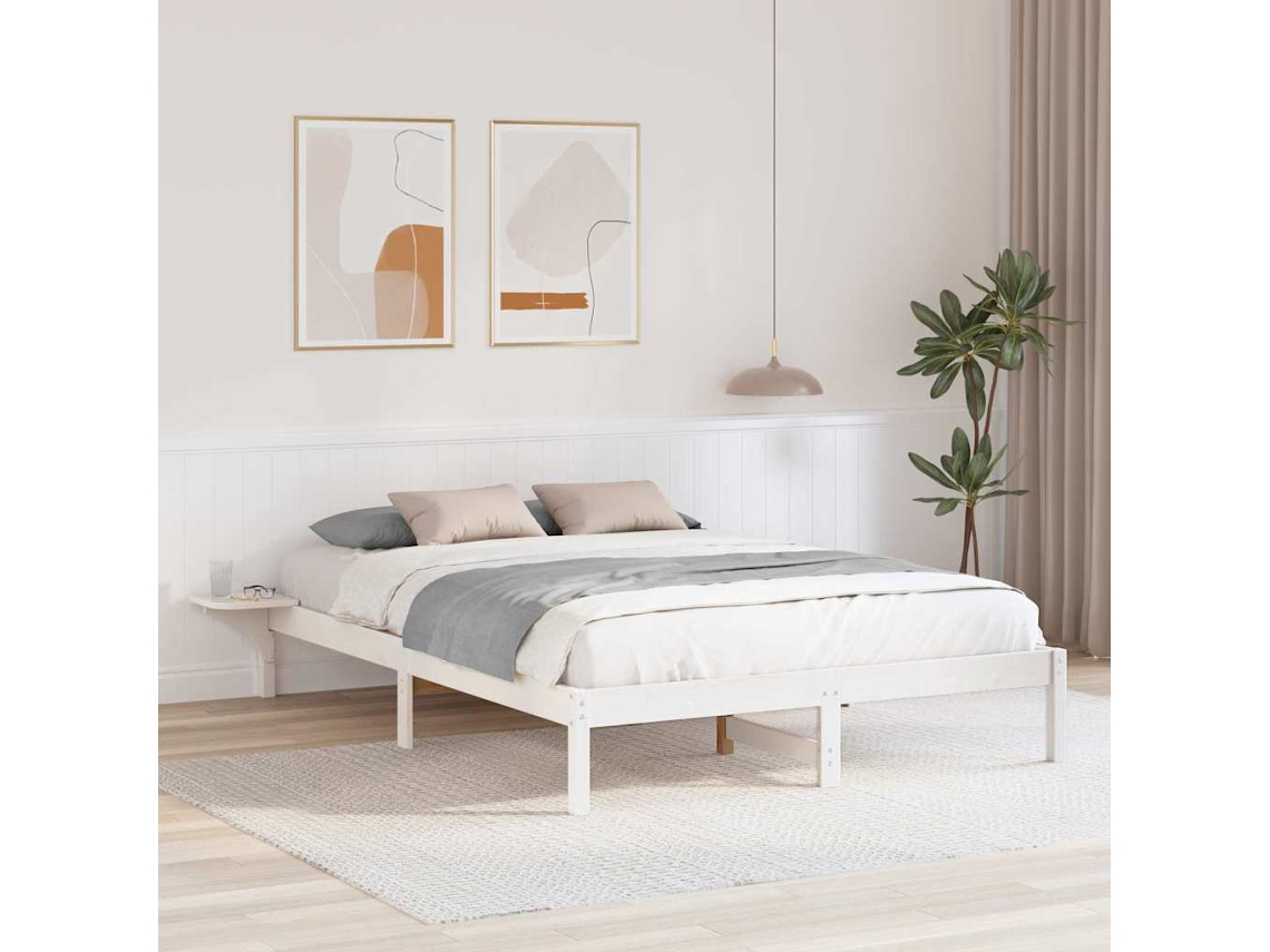 Vidaxl Estrutura Da Cama Branco 140 X 200 Cm