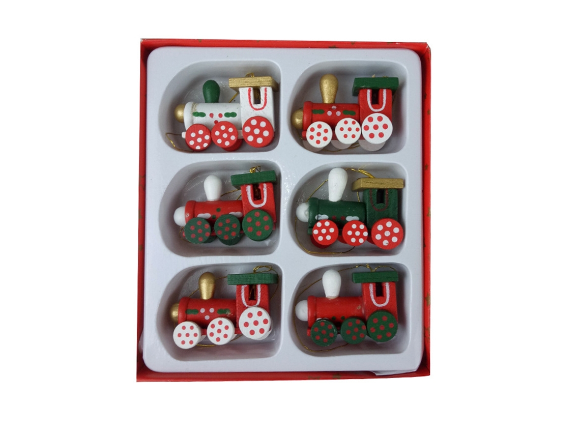 Decoração De Natal Com Pendente De Locomotiva Em Madeira Da Marca Laxiscreed