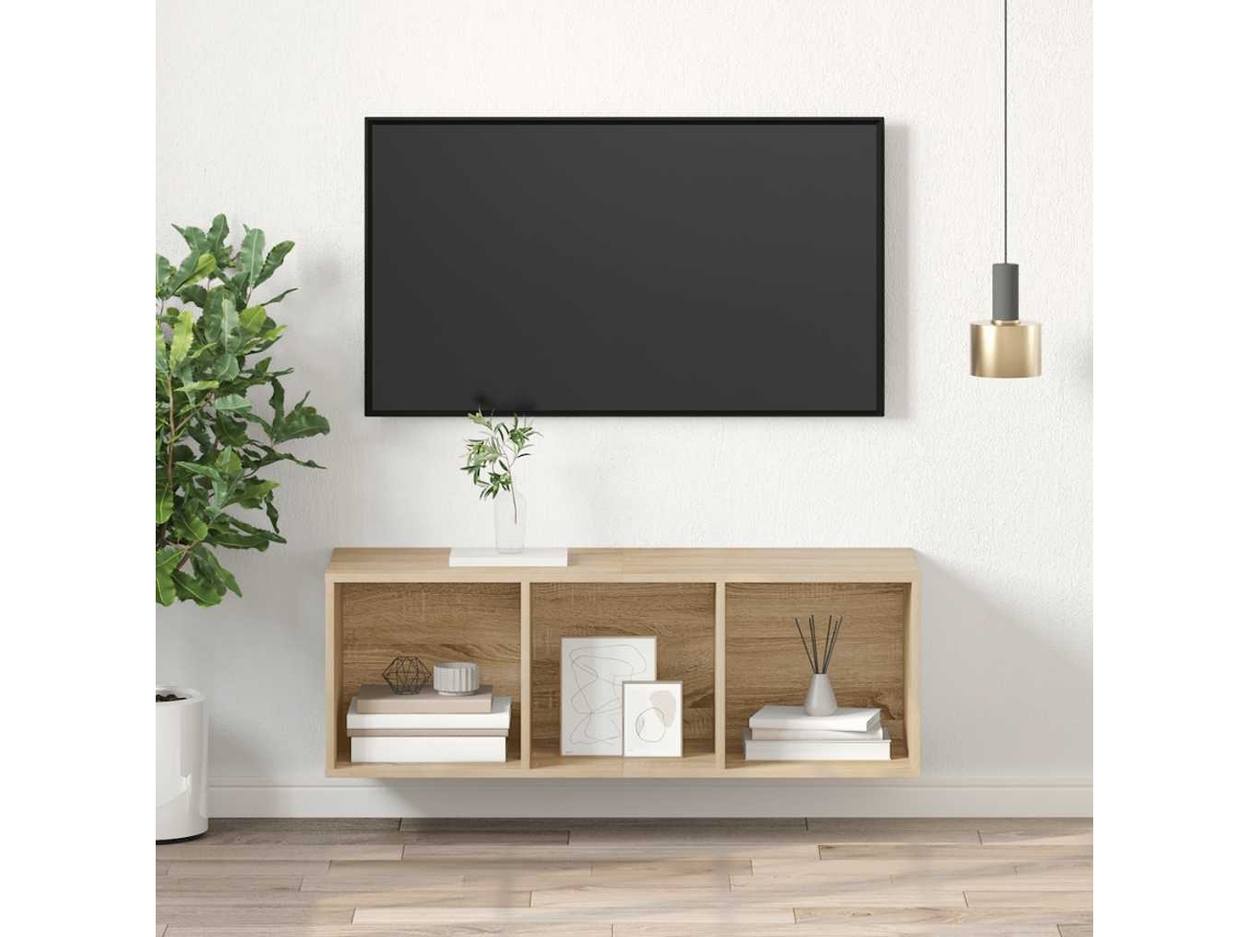 Vidaxl Armário De Parede Para Tv Derivados De Madeira Carvalho Sonoma