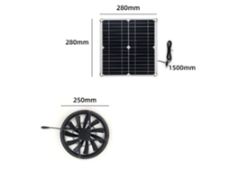 Kit De Ventilador De Exaustão Solar Laxiscreed À Prova D'água Com Motorização Dc Brushless