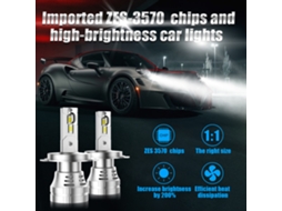 H4/9003 Led Headlights 100w 6000k Super Bright Ip68 2 Pack