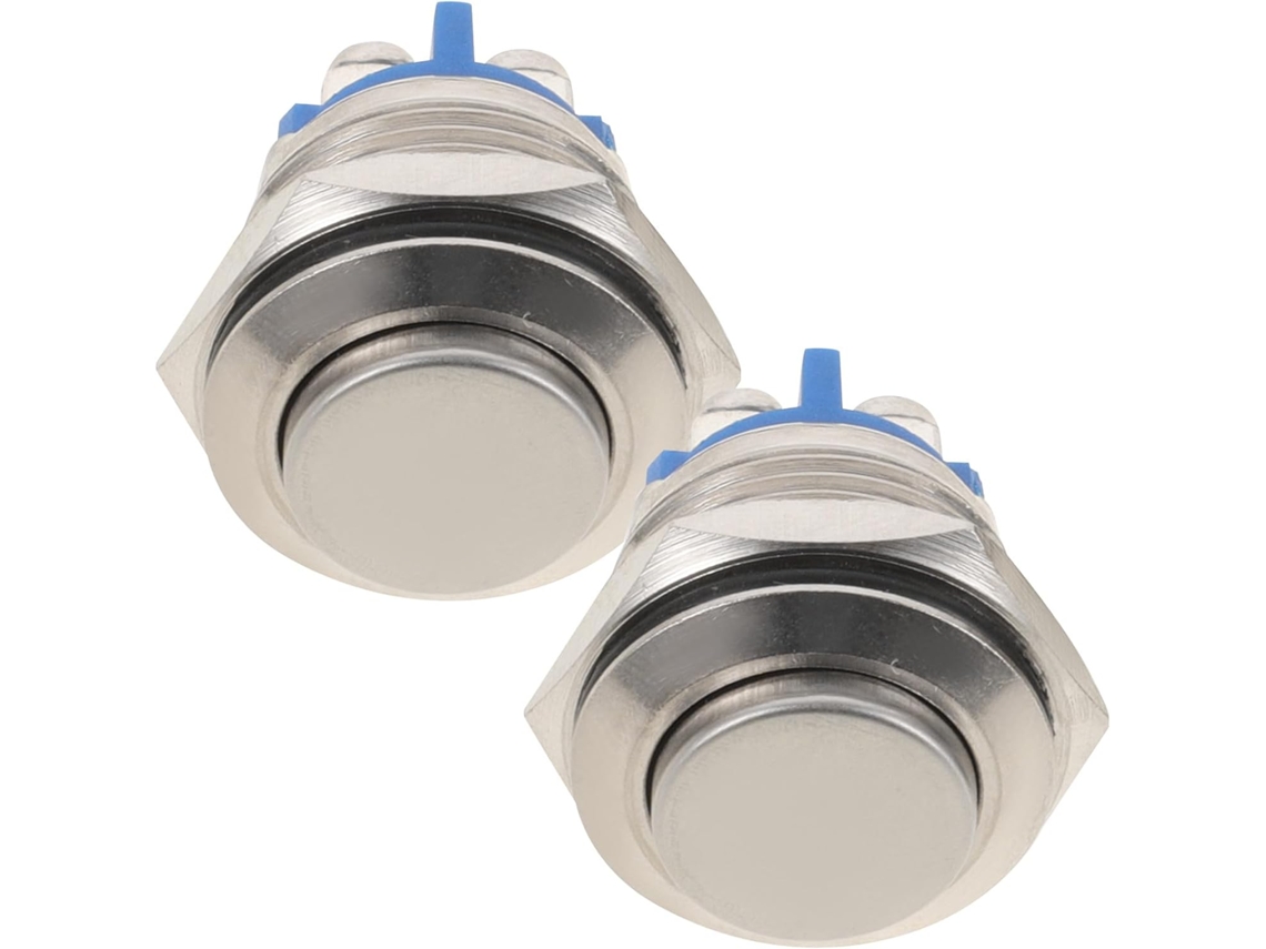 Botão redondo Abaodam Porta em cobre niquelado, fácil instalação e design simples, 2 peças práticas Campainha