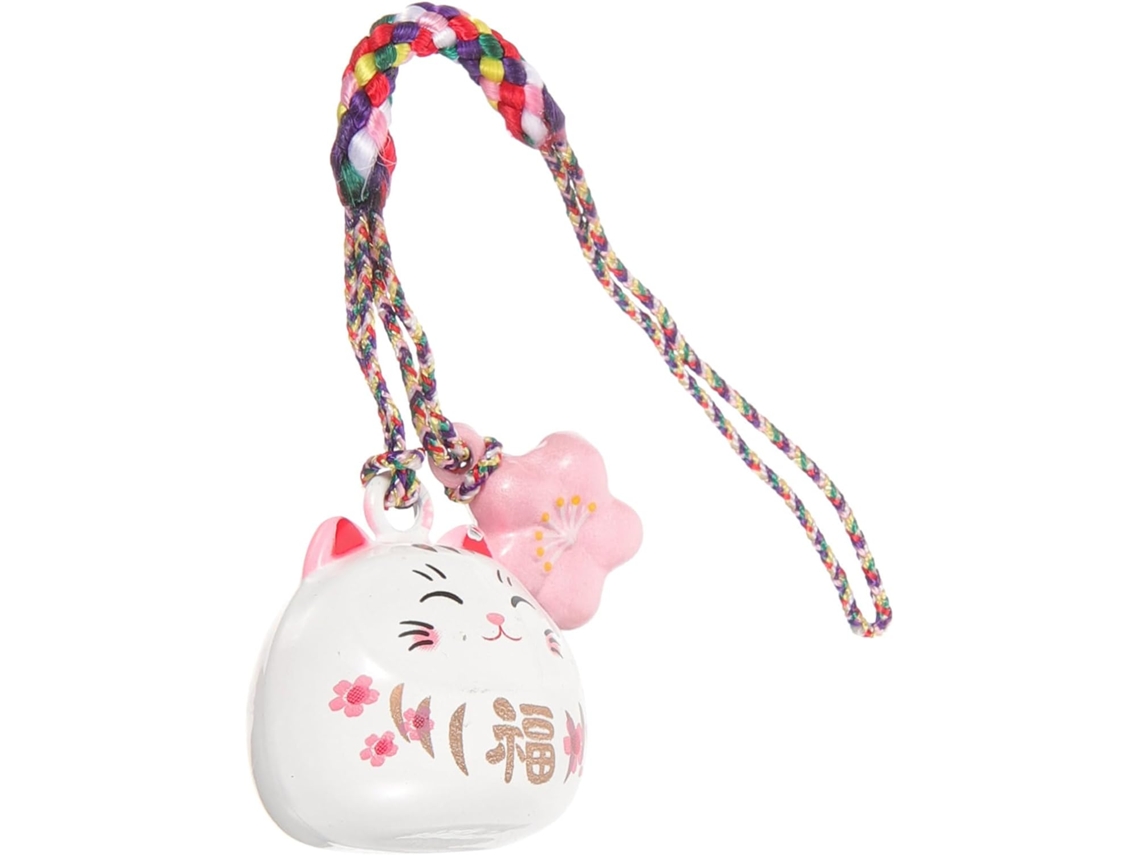 Pingente De Cerâmica Gato Da Sorte Para Decoração De Bolsa, Chaves E Celular.