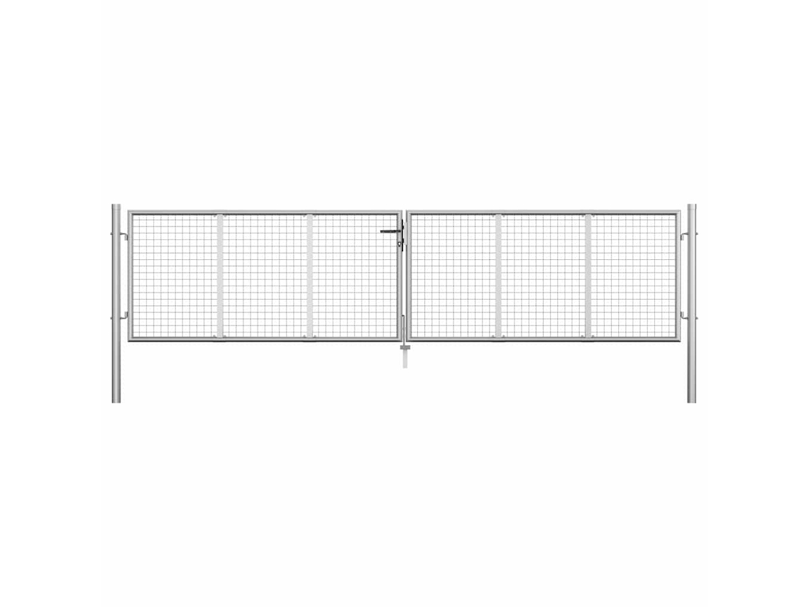 Garden Gate, Garden Gates Vidaxl Prateado Aço (400 X 75 Cm)