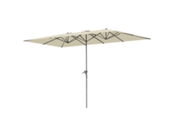 Guarda chuva Duplo 4,5x2,6 M para Terraço Externo com Manivela Impermeável e Proteção Creme Uv50+ Ge